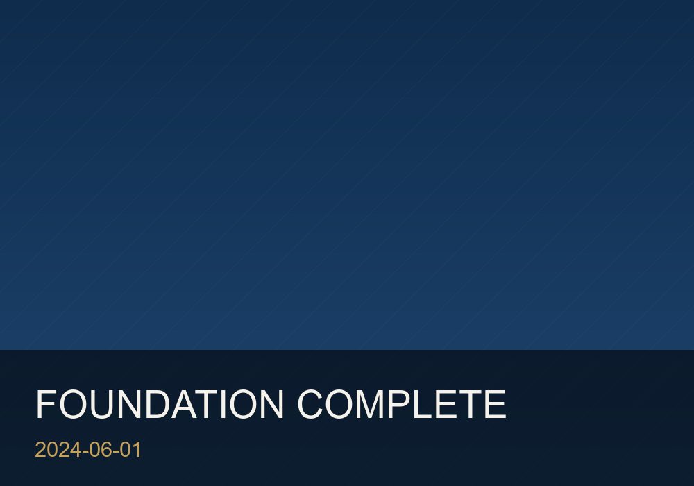 Foundation Complete